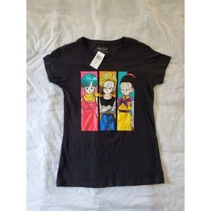 Dragon Ball Z Short Sleeve Shirt Womens S Hot Topic Bulma Android 18 Chichi NWT